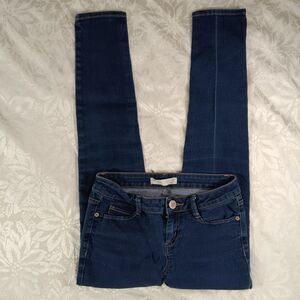 No Boundaries Jeans Womens 5 Junior Dark Wash Skinny Stretchy Lowrise 5 Pocket